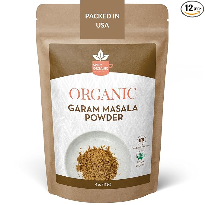 SPICY ORGANIC Garam Masala 4oz - Indian Spice Blend with Cardamom, Cinnamon & Cloves - All Natural