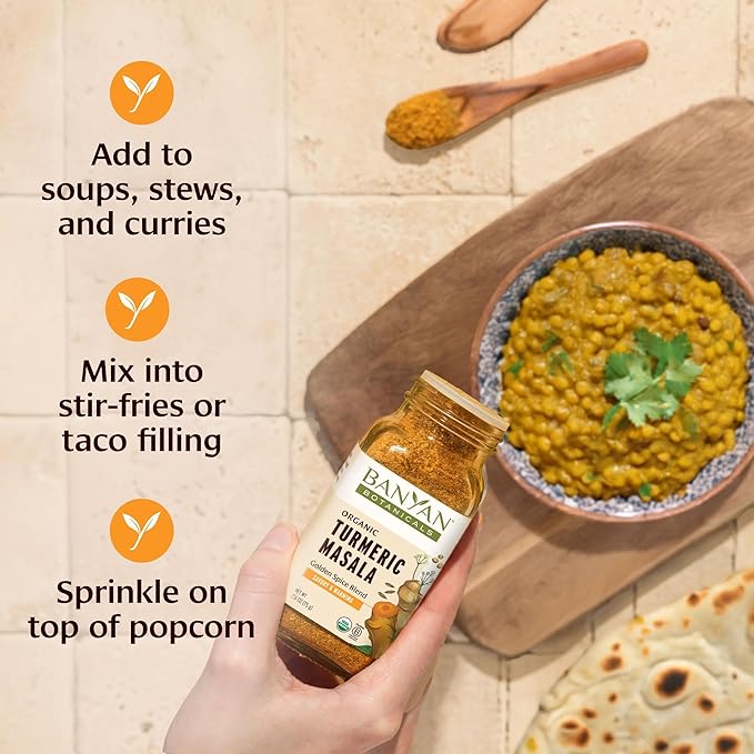 Banyan Botanicals Turmeric Masala Spice Mix – Organic Ayurvedic Spice Blend – Warming & Savory