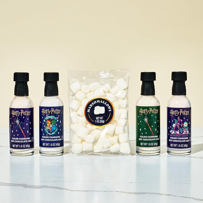 HARRY POTTER, Color Changing Hot Chocolate Gift Set, Includes 4 Bottles of Color Changing Hot Cocoa