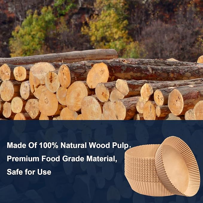 600 PCS 7.9 Inch Round Air Fryer Baking Paper Liners, Non-Stick Parchment Paper Liners for 5-8QT