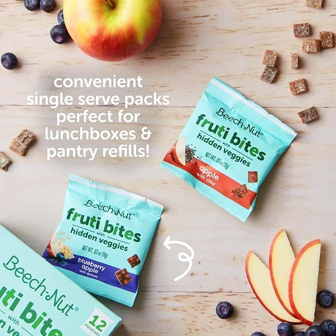 Beech-Nut Toddler Snacks Fruti Bites with Hidden Veggies Quinoa & Chia, Fruit Snack Variety Pack