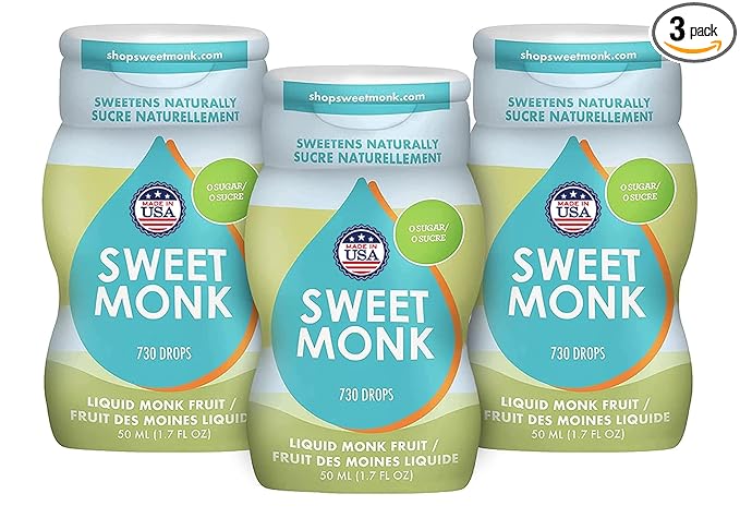 SweetMonk - 100% Pure Original Monk Fruit Sweetener Liquid Sugar Substitute - 50ml | No Water Added