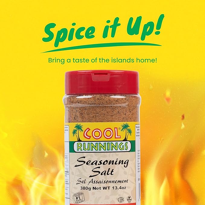 Cool Runnings Seasoning Salt 380g - Perfect for Enhancing Meats, Fries, Vegetables, and Snacks such