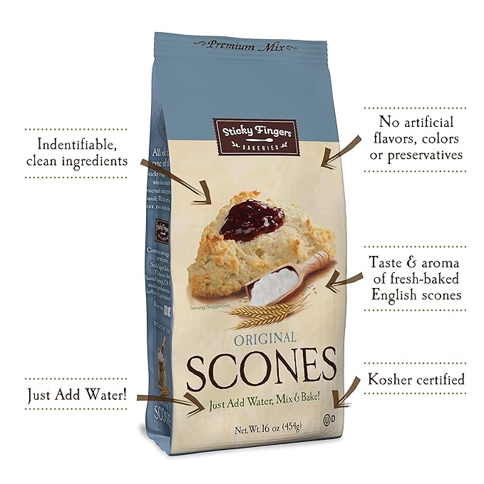 English Scone Mix, Original Flavor by Sticky Fingers Bakeries ??Easy to Make English Scones Fresh