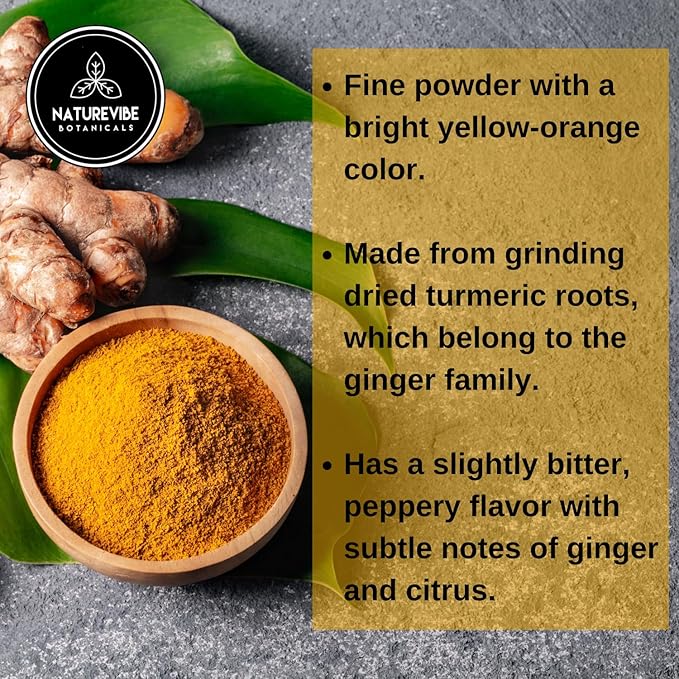 Premium Quality Turmeric Root Powder with Curcumin 5lbs by Naturevibe Botanicals | Raw Turmeric