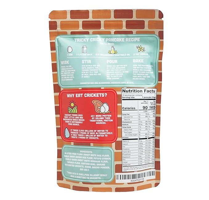 Tricky Cricky Cricket Protein Pancake & Waffle Mix ??USA Handmade Edible Cricket Flour Breakfast