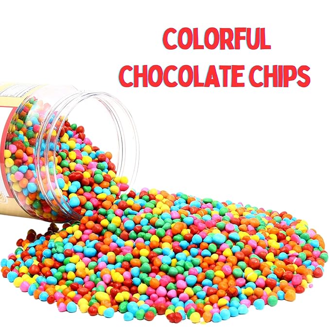 Rainbow Candy Coated Chocolate Chips | 1.5 lbs Cosmic Brownie Sprinkles | Mini Chocolate Baking