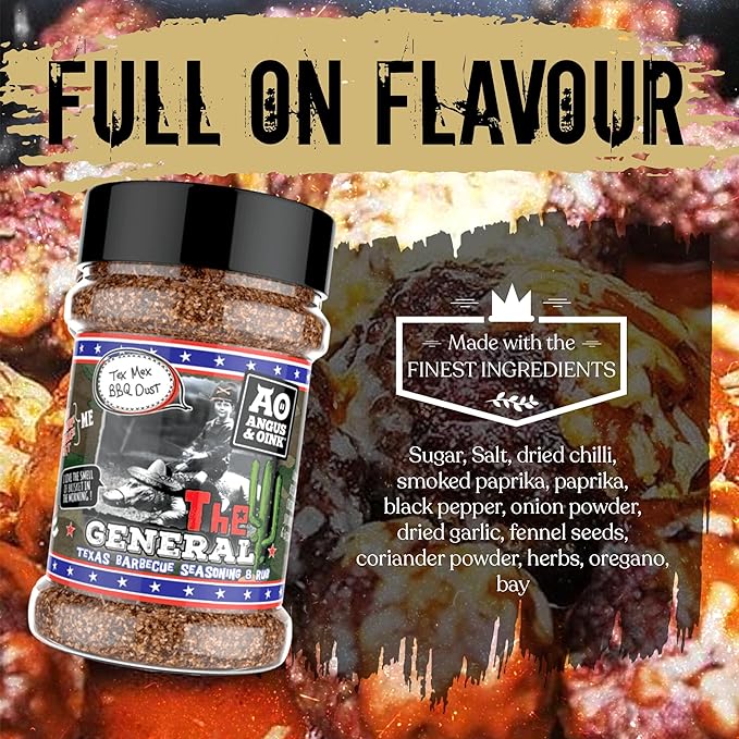 Angus & Oink | The General Tex Mex BBQ Seasoning | Authentic Deep Southern Flavour | Perfect for