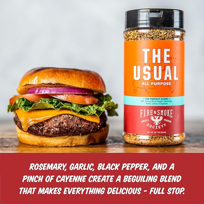 Fire & Smoke Society The Usual All Purpose BBQ Seasoning | BBQ Rubs for Smoking and Grilling |