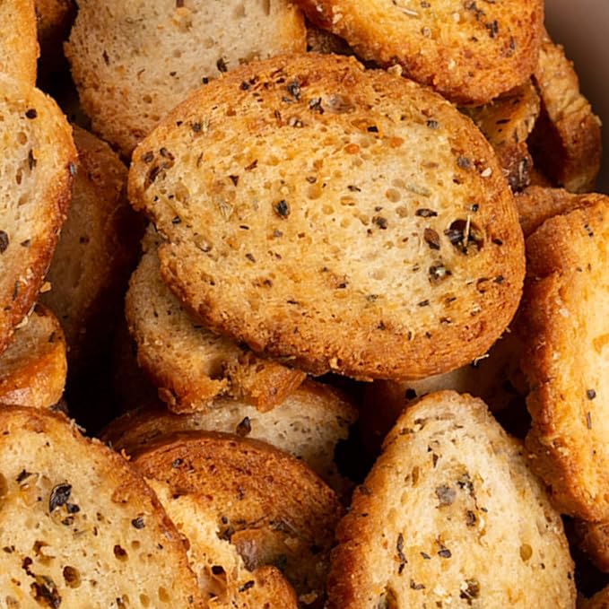 Garlic & Herb Bagel Chips NY Style Bagel Crisps. Organic, Vegan, Kosher. From the artisans of