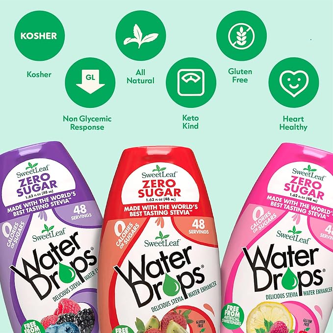 Sweetleaf Water Drops 1.62 fl oz (pack of 3) Variety