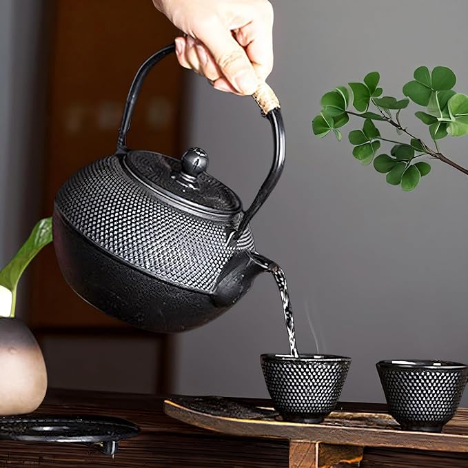 Japanese Cast Iron Tea Cups, Small and Heavy Teacups with no Handles, Japanese Style Cup for
