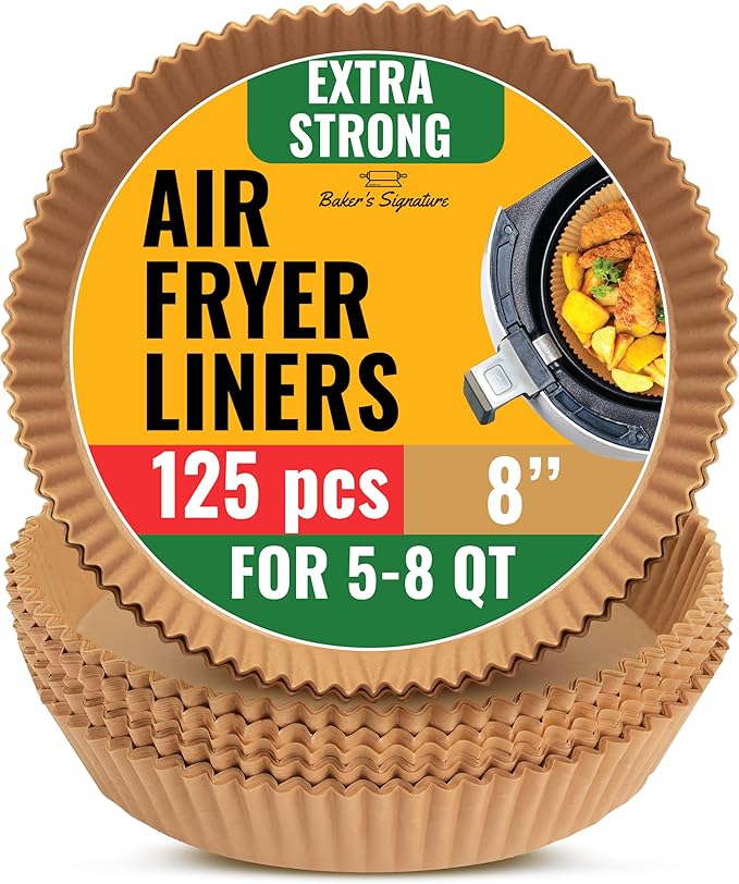 Air Fryer Liners for Ninja, 125 Pcs Round Disposable Airfryer Paper Liners ??Non-Stick and Oil