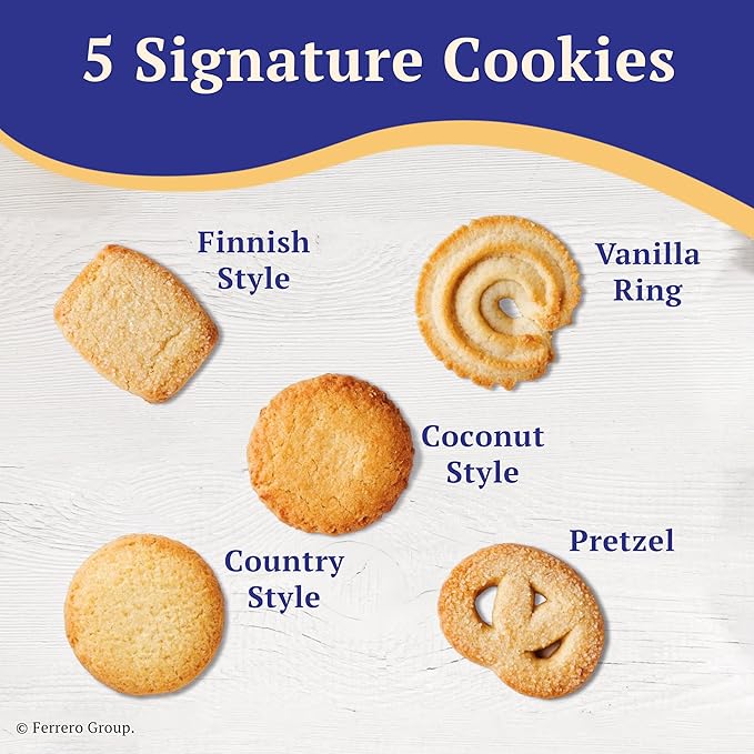 Royal Dansk Garden Cookie Collection & Danish Butter Cookies, 4-Pack, Includes Two 12 oz and Two