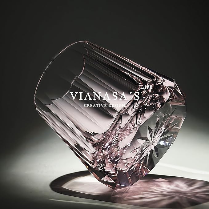 Edo style Hand Cut Crystal Whisky Glass 250ml Whiskey Glasses -Cocktail-Vodka-Beer Drinkingware