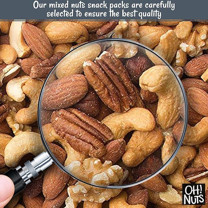 Oh! Nuts Mixed Nuts Roasted Unsalted - 2 lb - Unsalted Mixed Nuts - Cashews, Walnuts, Hazelnuts