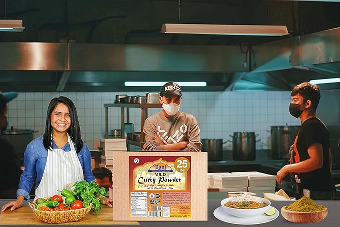 Rani Curry Powder Mild (10-Spice Authentic Indian Blend) 400oz (25lbs) 11.36kg Bulk Box ~ All