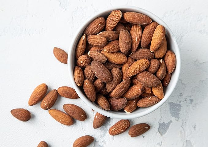 Food to Live Dry Roasted California Almonds with Himalayan Salt, 1 Pound Oven Roasted, Lightly
