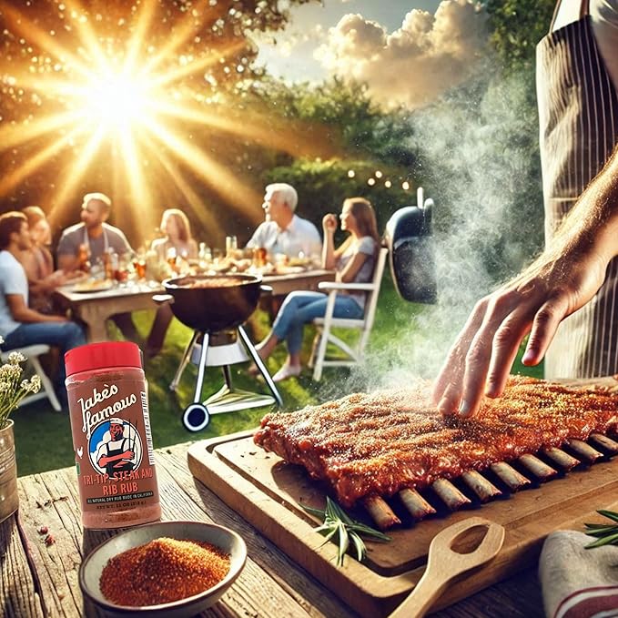 Jake's Righteous Rubs Tri Tip, Steak & Rib Rub 11 Oz All Purpose, Brown Sugar BBQ Seasoning for