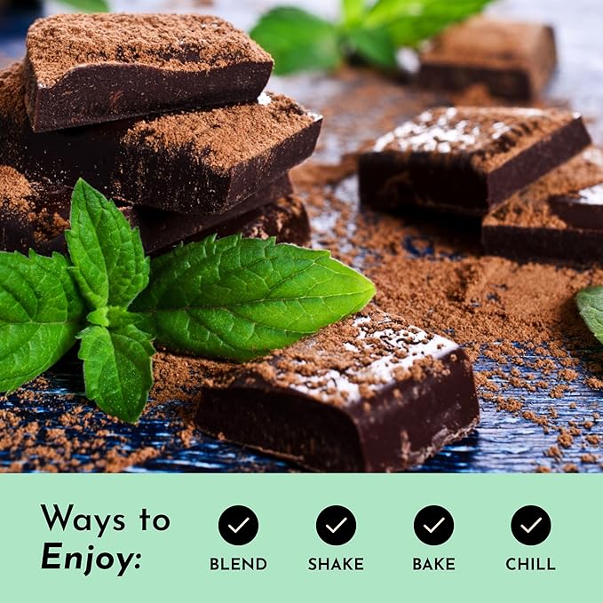 JUST INGREDIENTS Mint Chocolate Protein Powder ??30 Serving Bag ??Grass-Fed Whey & Plant Protein