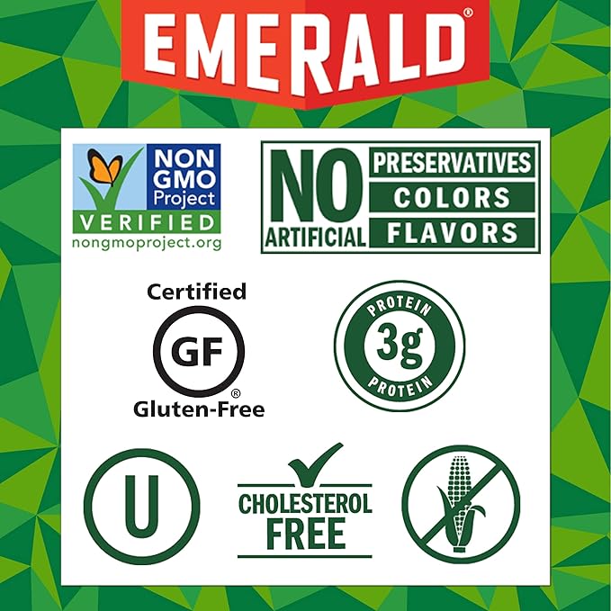 Emerald Nuts Unsalted Almonds and Walnuts 7 Ct (1-Pack), 100-Calorie Individual Packs of Nut Blend