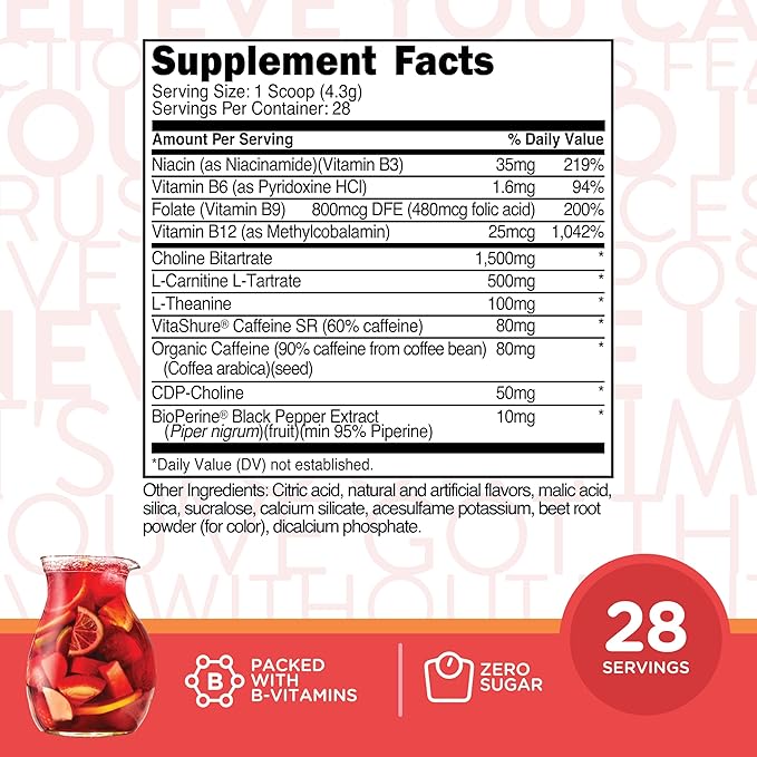 TransformHQ Everyday Boost Shot 28 Servings (Fruit Punch) - Non-GMO, Gluten-Free