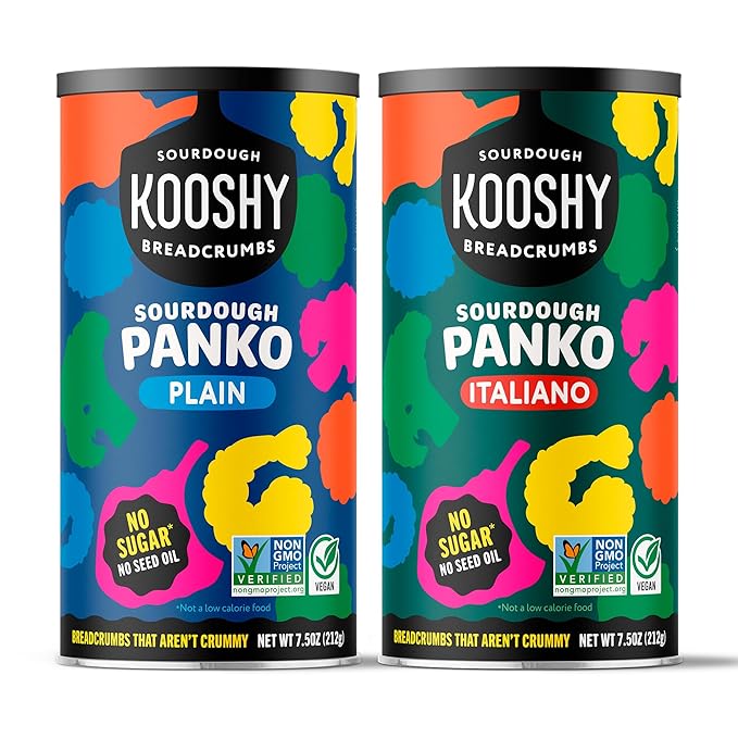 Kooshy Croutons | Vegan & Dairy Free Panko Bread Crumbs | Non GMO Sourdough Breadcrumbs for