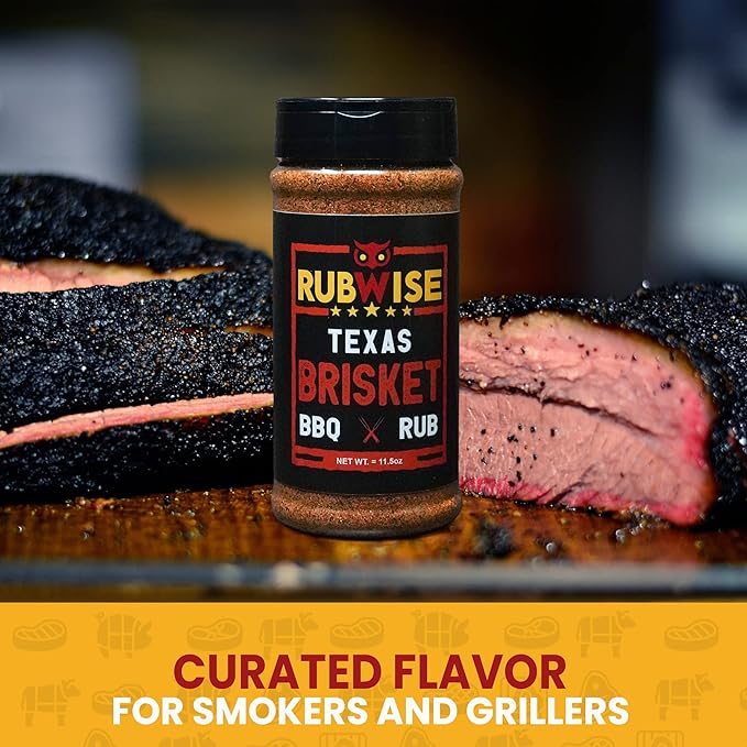 RubWise Texas Style BBQ Brisket Rub | Barbecue Rubs and Spices for Smoking and Grilling | Beef