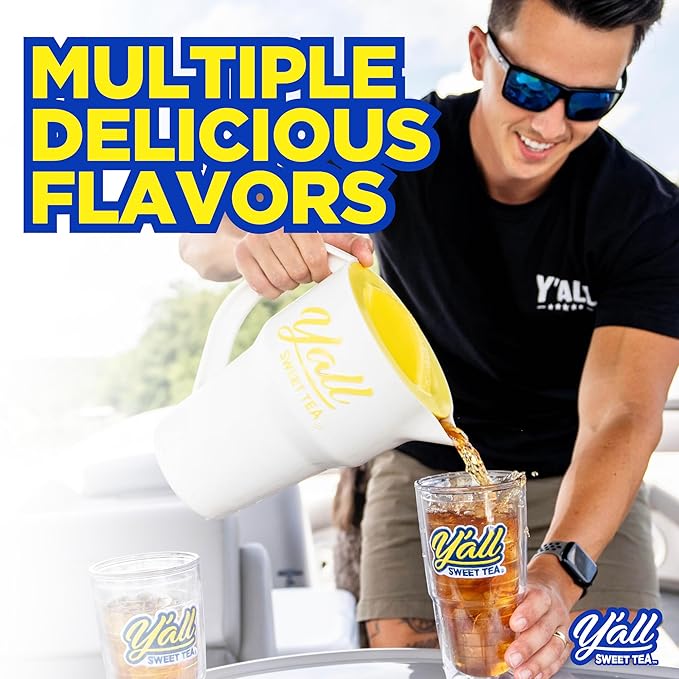 Y'all Sweet Tea - Decaf Iced Tea Bags Half Gallon Size in 7.5 Gallons Per Pack Quick Brew Authentic