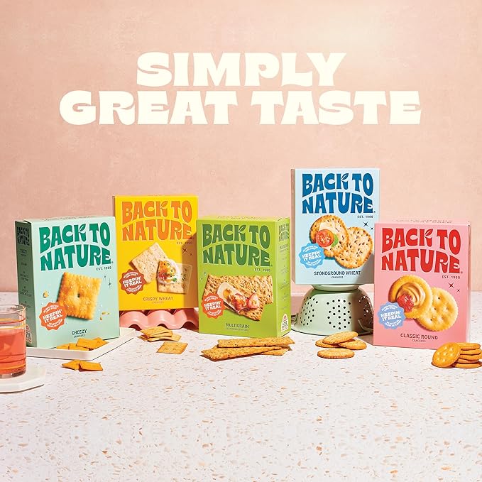 Back to Nature Classic Round Crackers - Dairy Free, Non-GMO, Made with Wheat Flour & Sea Salt