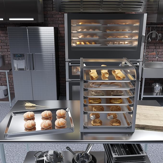 Pack of 6 | 18 in. x 26 in. Full Size Aluminum Bun. / Sheet Pan | Ideal for baking, roasting
