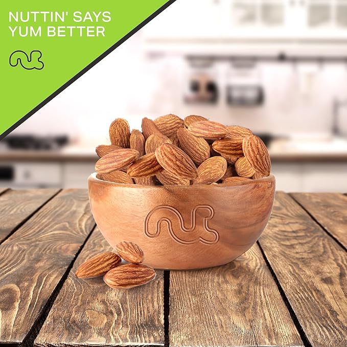 NUT CRAVINGS - Raw Whole Almonds, Unsalted, Shelled, (32oz - 2 LB) Bulk Nuts Packed Fresh in