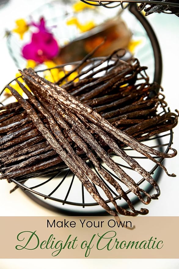 10 Count Organic Madagascar Vanilla Beans – Grade A Bourbon Pods | Gourmet Whole Vanilla Beans for