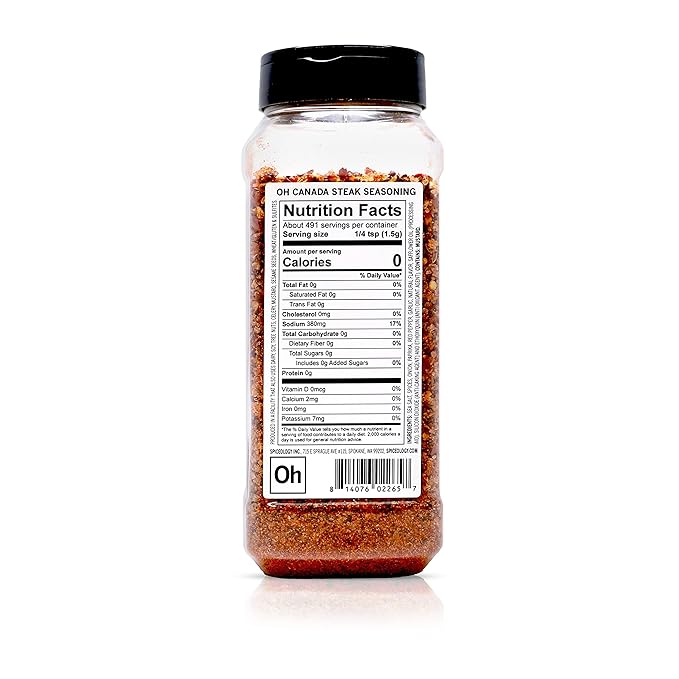 Spiceology - Oh Canada Steak Seasoning - All-Purpose BBQ Rubs, Spice Blends and Seasonings - Use