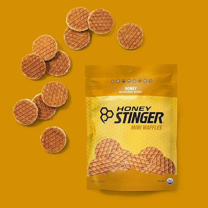 Honey Stinger Organic Mini Honey Waffles, Energy Stroopwafel for Exercise, Endurance and