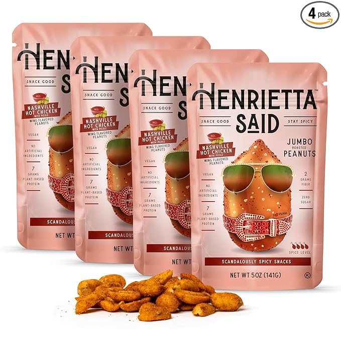 Henrietta Said Wing-Flavored Peanuts - Truly Good Foods Snacking Nuts - Bold Flavors - Savory &