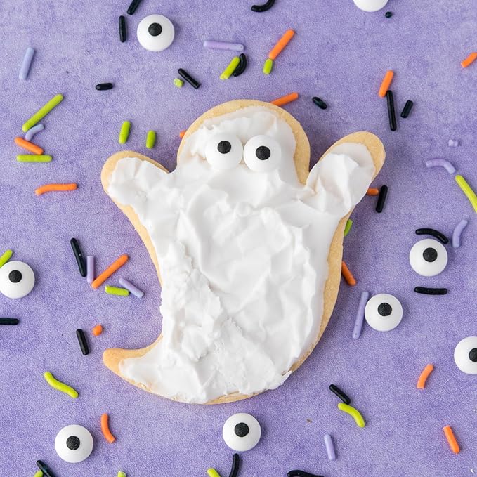 Sweets Indeed Halloween Cookie Cutters with Sprinkle Mix & Candy Eyeballs ??2 oz Sprinkles + 3