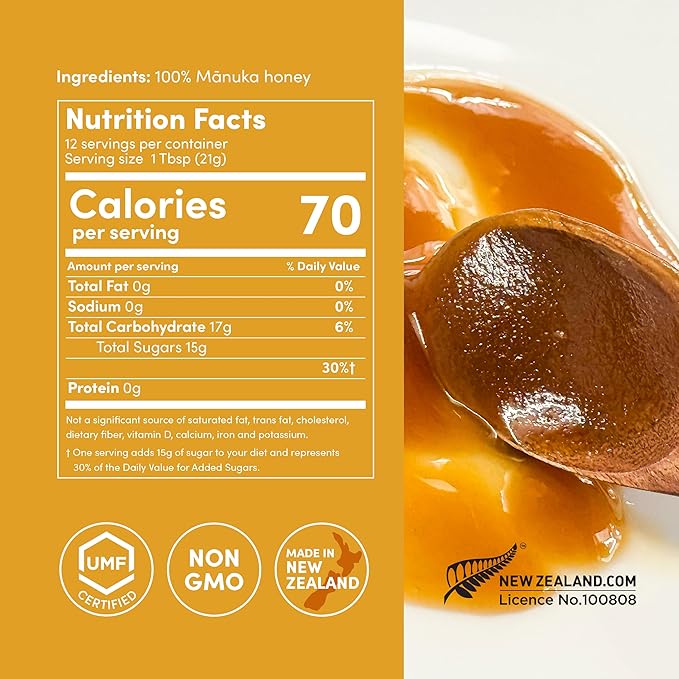 Me Today Manuka Honey, UMF 13+/MGO 404+ from New Zealand Authentic, Raw & Unpasteurized Honey | Raw