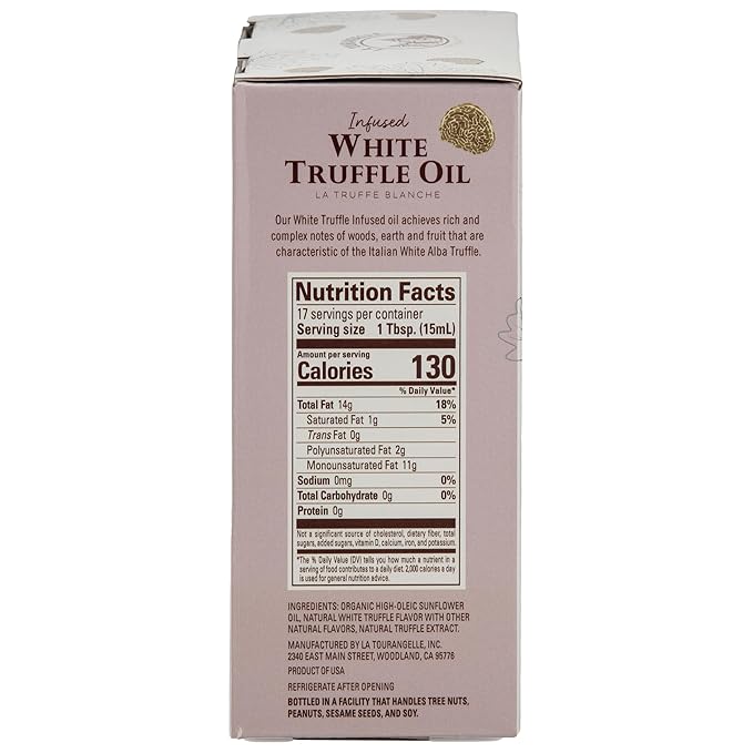La Tourangelle, White Truffle Oil & Black Truffle Oil Set, Complex Gourmet Earthy Flavor for