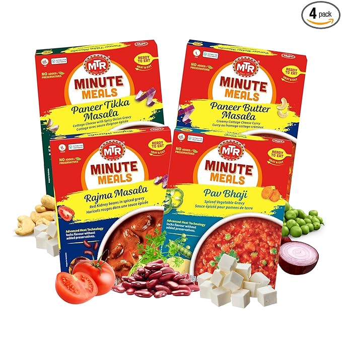 MTR Ready-To-Eat: Desi Special - Assorted Pack of 4 (Paneer Tikka Masala, Paneer Butter Masala