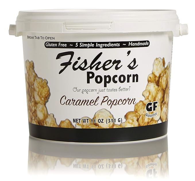 Fisher's Popcorn | Caramel Flavor | 11oz Tub