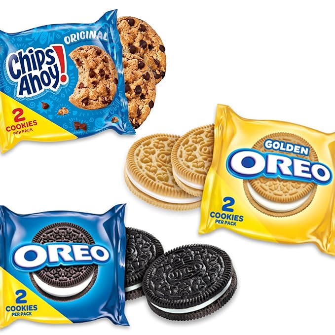 Nabisco Sweet Treats Cookie Variety Pack OREO, OREO Golden & CHIPS AHOY!, School Snacks, 30 Snack