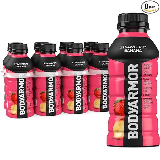 BODYARMOR Sports Drink Sports Beverage, Strawberry Banana, Coconut Water Hydration, Natural Flavors