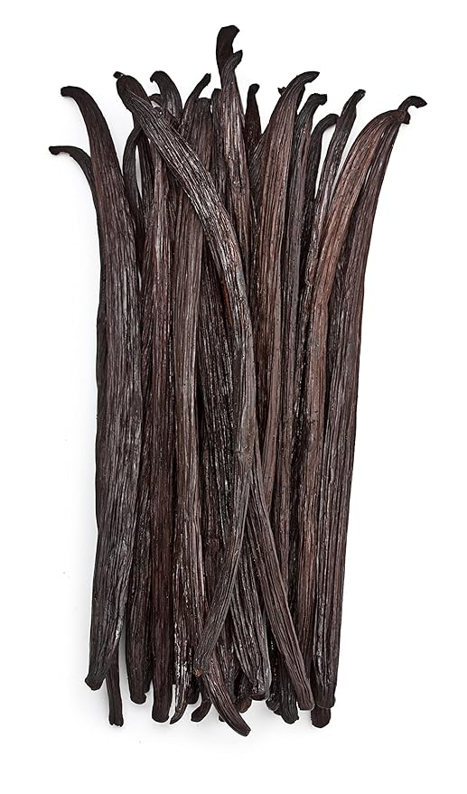 25 Tahitian Vanilla Beans - Premium Grade B Whole Vanilla Pods - For Vanilla Extract, Cooking