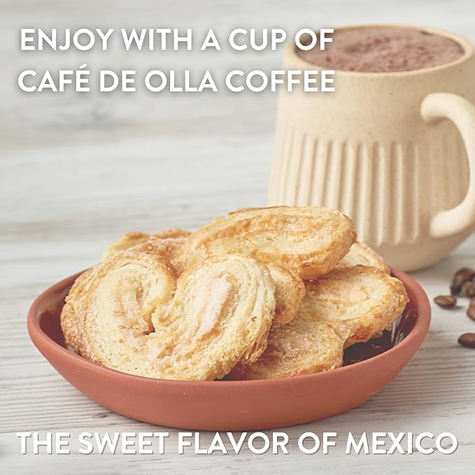Orejitas Cookies, 3.4 Ounce (Pack of 3), Flaky and Crunchy Mexican Inspired Mini Palmiers made with