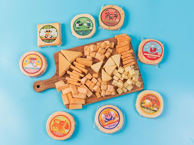 Cheese Bros. Brotherhood Gift Box | Fresh from Wisconsin | Assorted Gouda, Havarti, Mozzarella and