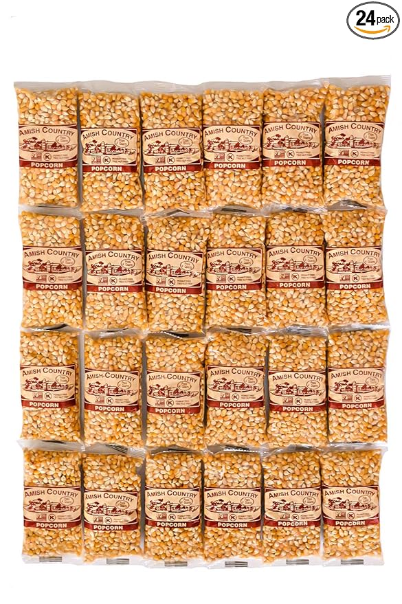 Amish Country Popcorn | 24 (4oz Bags) Baby Yellow Popcorn | Old Fashioned, Non-GMO and Gluten Free
