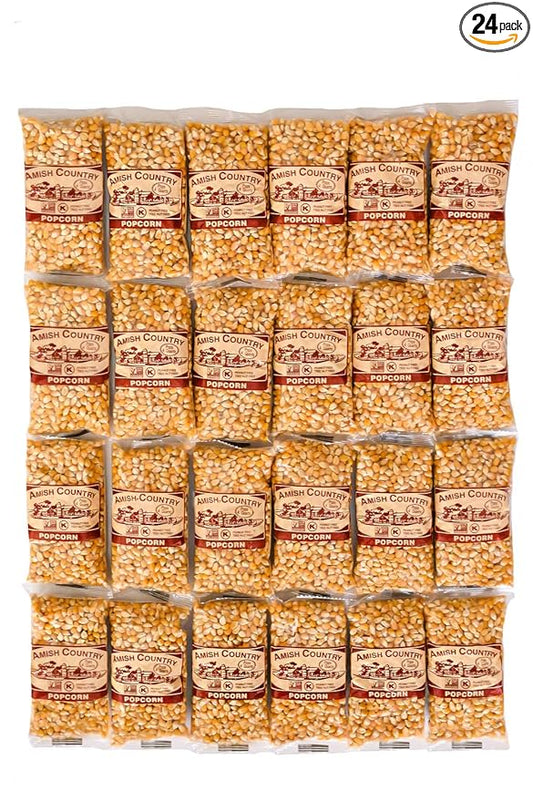 Amish Country Popcorn | 24 (4oz Bags) Baby Yellow Popcorn | Old Fashioned, Non-GMO and Gluten Free