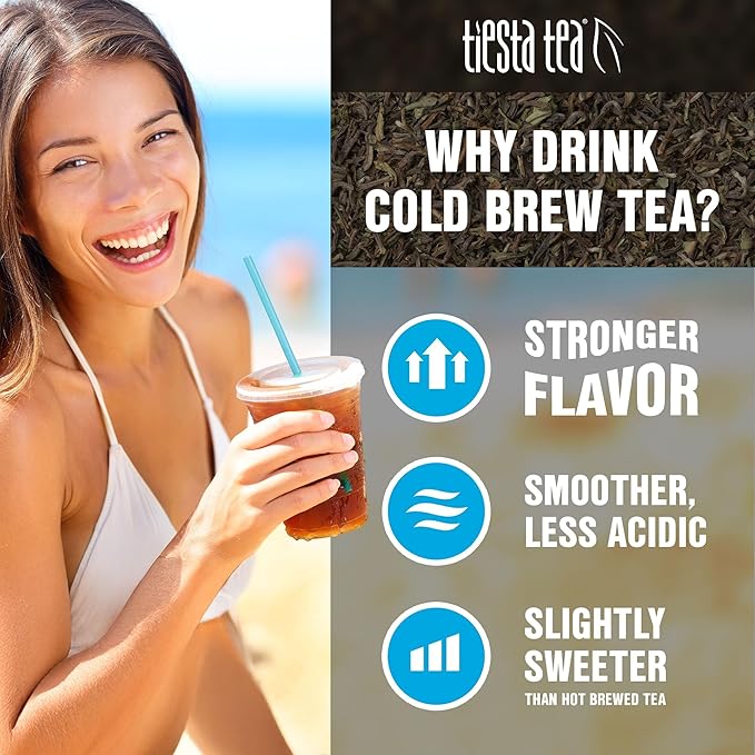 Tiesta Tea - Iced Tea Sampler Dry Flight Set, Loose Leaf, High to No Caffeine, Makes Cold Brew Iced