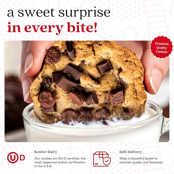 David's Cookies Fresh Baked Decadent Jumbo Cookies Triple Chocolate Chunk - Flavorful Gourmet